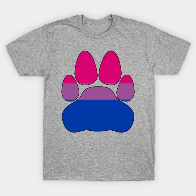 Bi Pride Paw T-Shirt by dikleyt